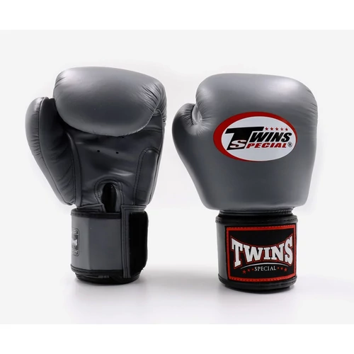 Twins Special BGVL3 Leather boxing gloves - Grey