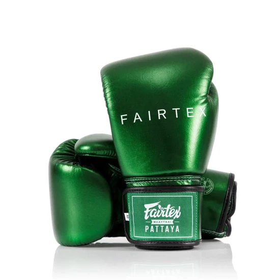 Fairtex BGV22 Leather boxing gloves - Metallic Green