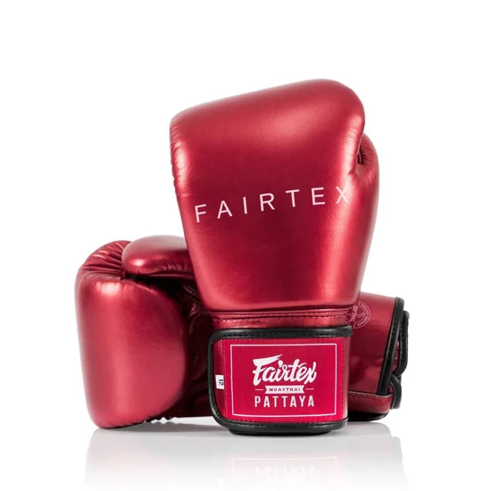 Fairtex BGV22 Leather boxing gloves - Metallic Red