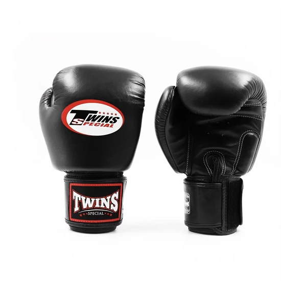 Twins Special BGVL3 Leather boxing gloves - Black